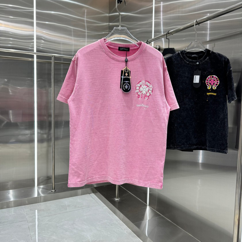 クロムハーツ洗練されたロゴ ポイントT  半袖Tシャツ