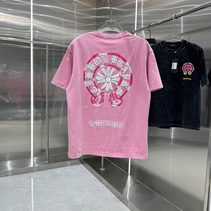 クロムハーツ洗練されたロゴ ポイントT  半袖Tシャツ