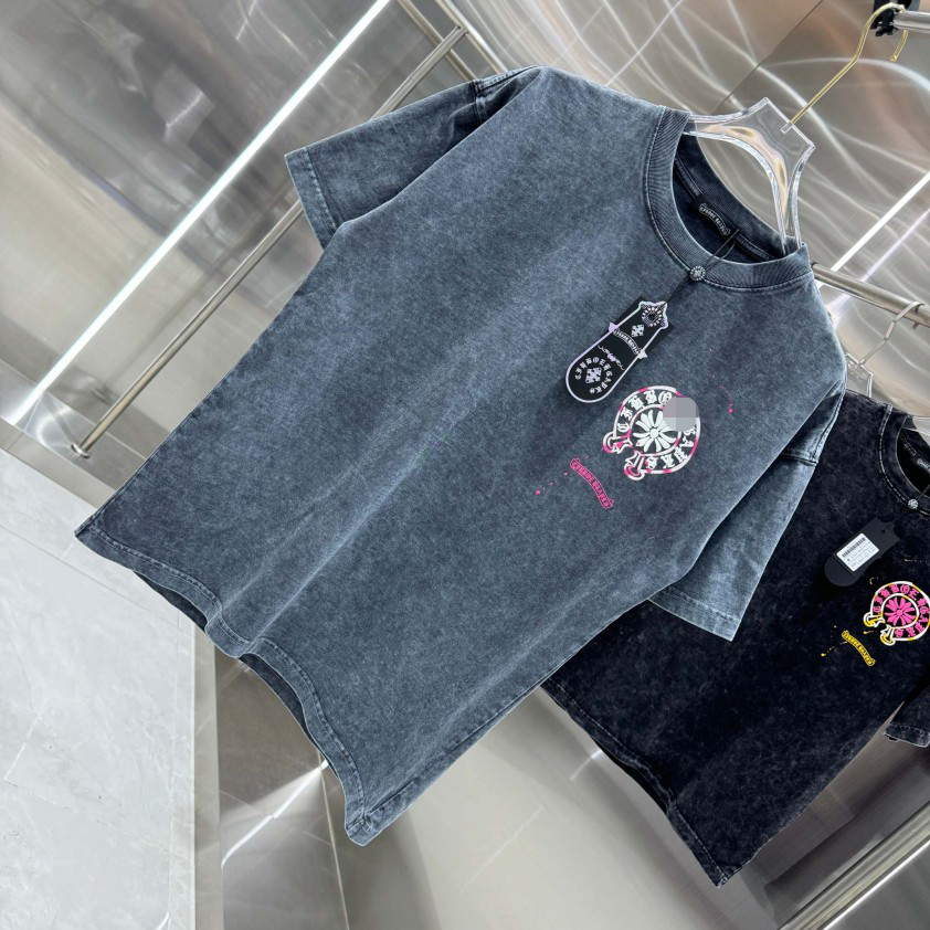 クロムハーツ洗練されたロゴ ポイントT  半袖Tシャツ
