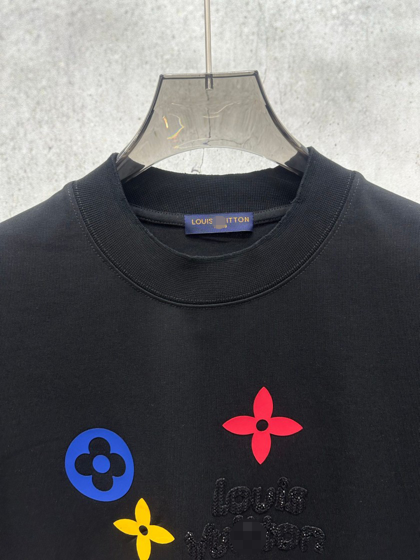 ルイヴィトン究極のロゴ プリントスタイル 半袖Tシャツ