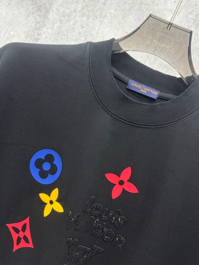 ルイヴィトン究極のロゴ プリントスタイル 半袖Tシャツ