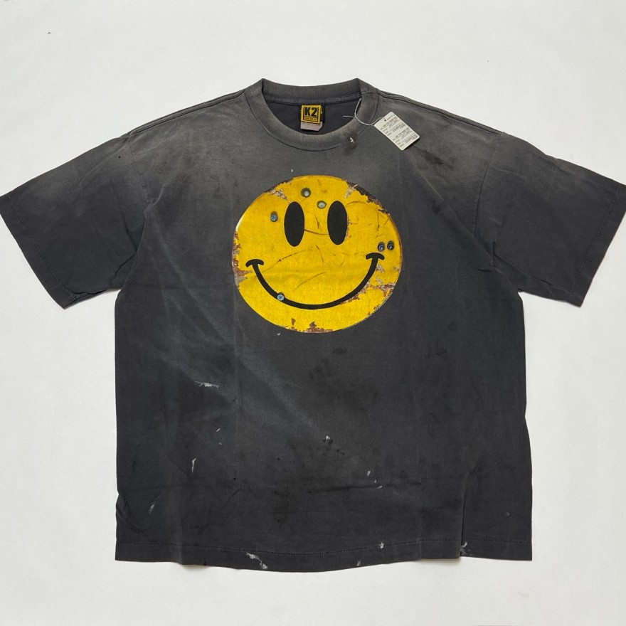 セント マイケル&times;THE KLF SMILEメンズ レディース 半袖Tシャツ