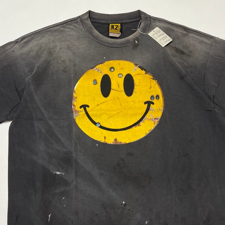 セント マイケル&times;THE KLF SMILEメンズ レディース 半袖Tシャツ