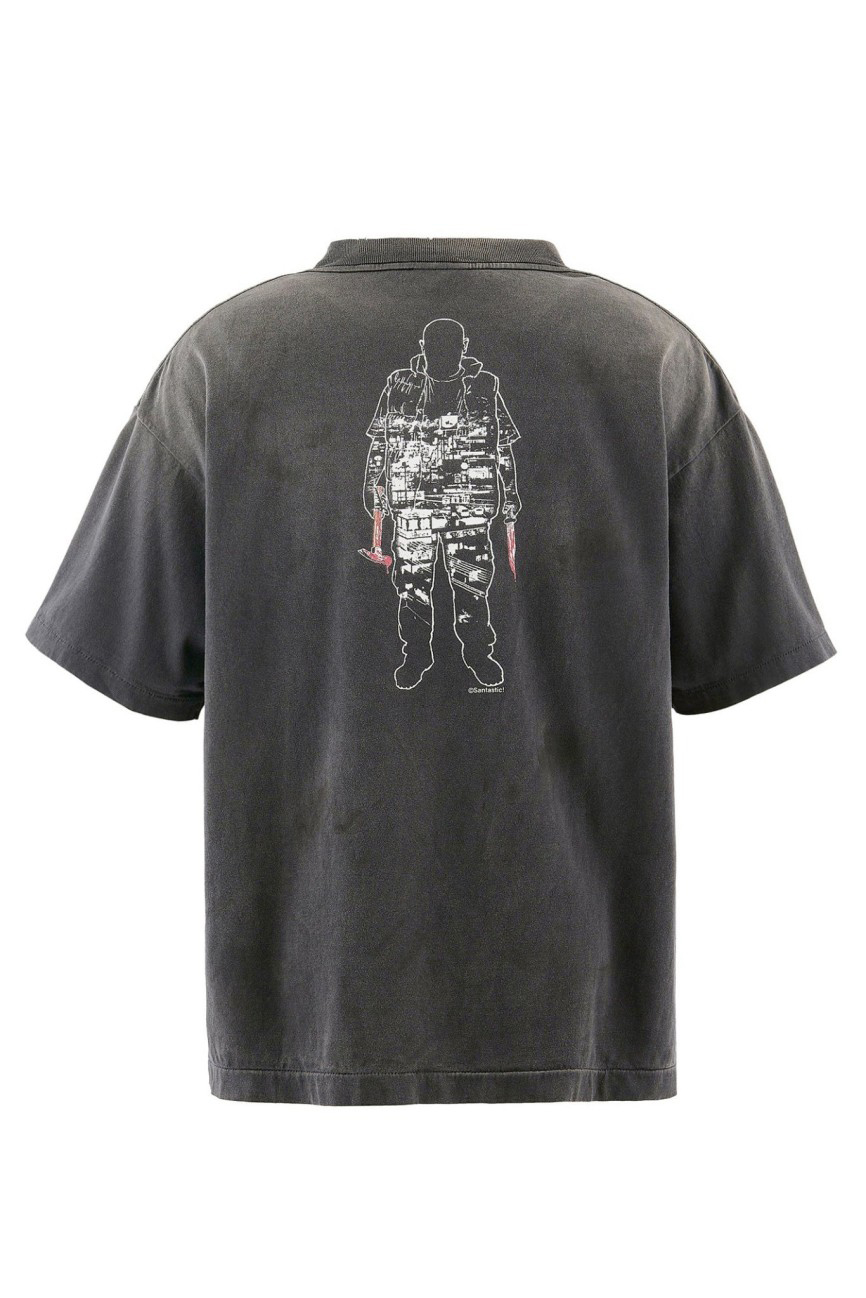 セント マイケル&times;SANTASTICメンズ レディース 半袖Tシャツ