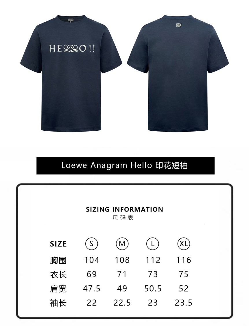 ロエベ メンズ レディース 半袖Tシャツ