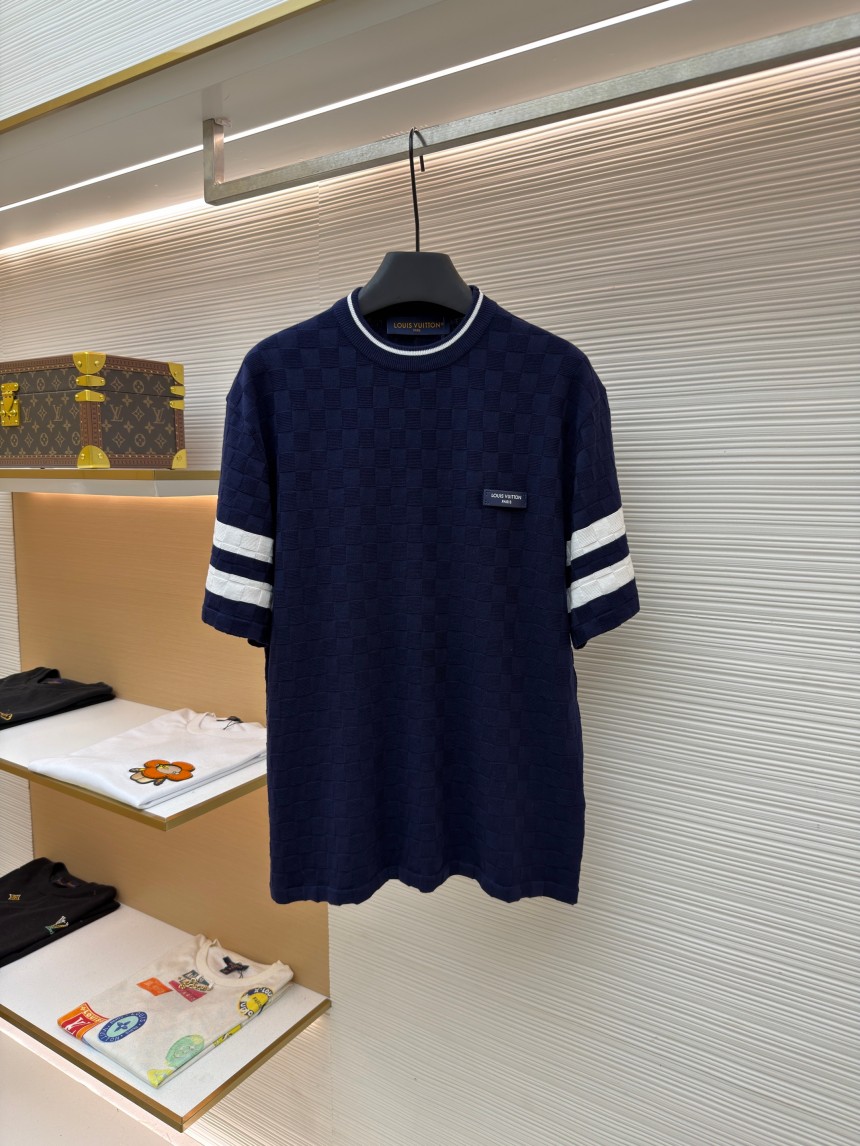 ルイヴィトン メンズ レディース　ニット 半袖Tシャツ