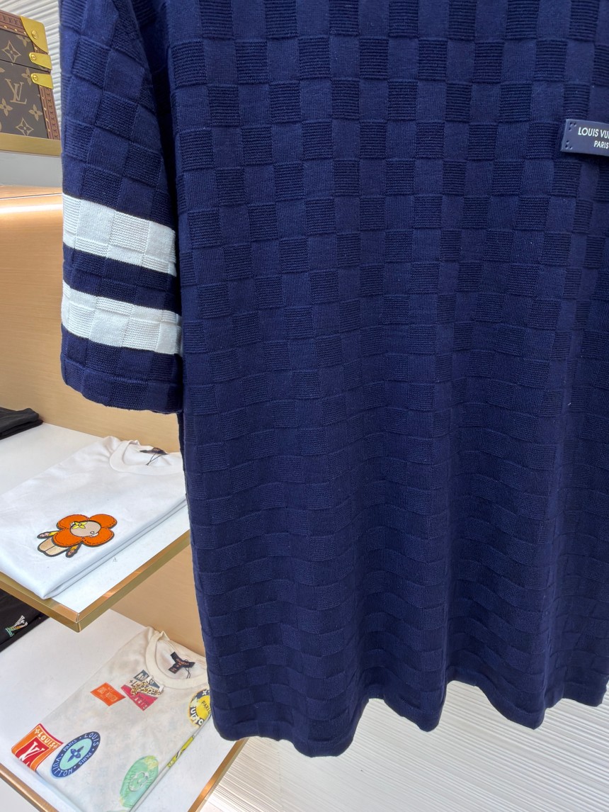 ルイヴィトン メンズ レディース　ニット 半袖Tシャツ
