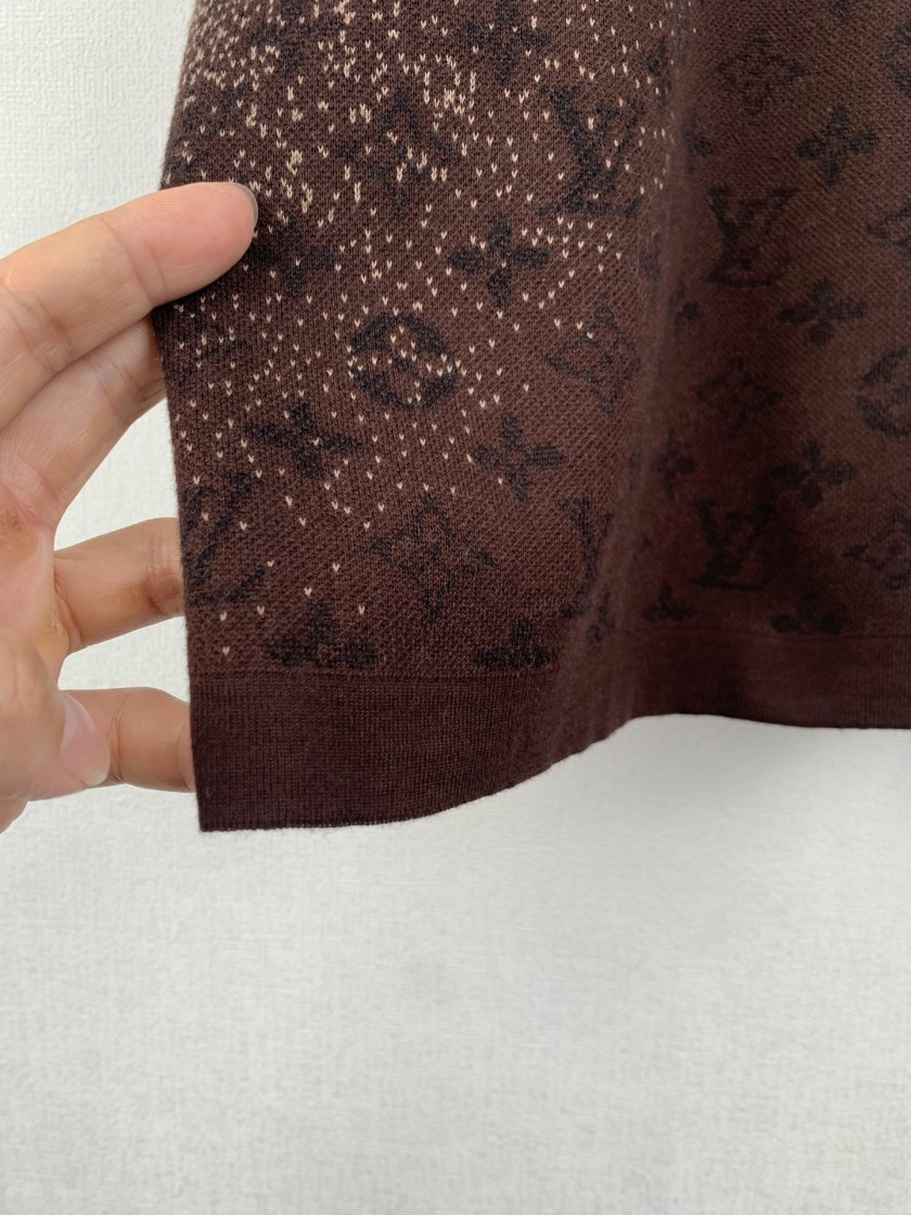 ルイヴィトン  メンズ レディース　ニット 半袖Tシャツ