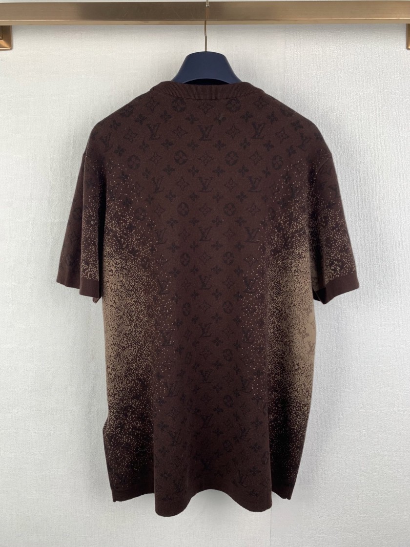 ルイヴィトン  メンズ レディース　ニット 半袖Tシャツ