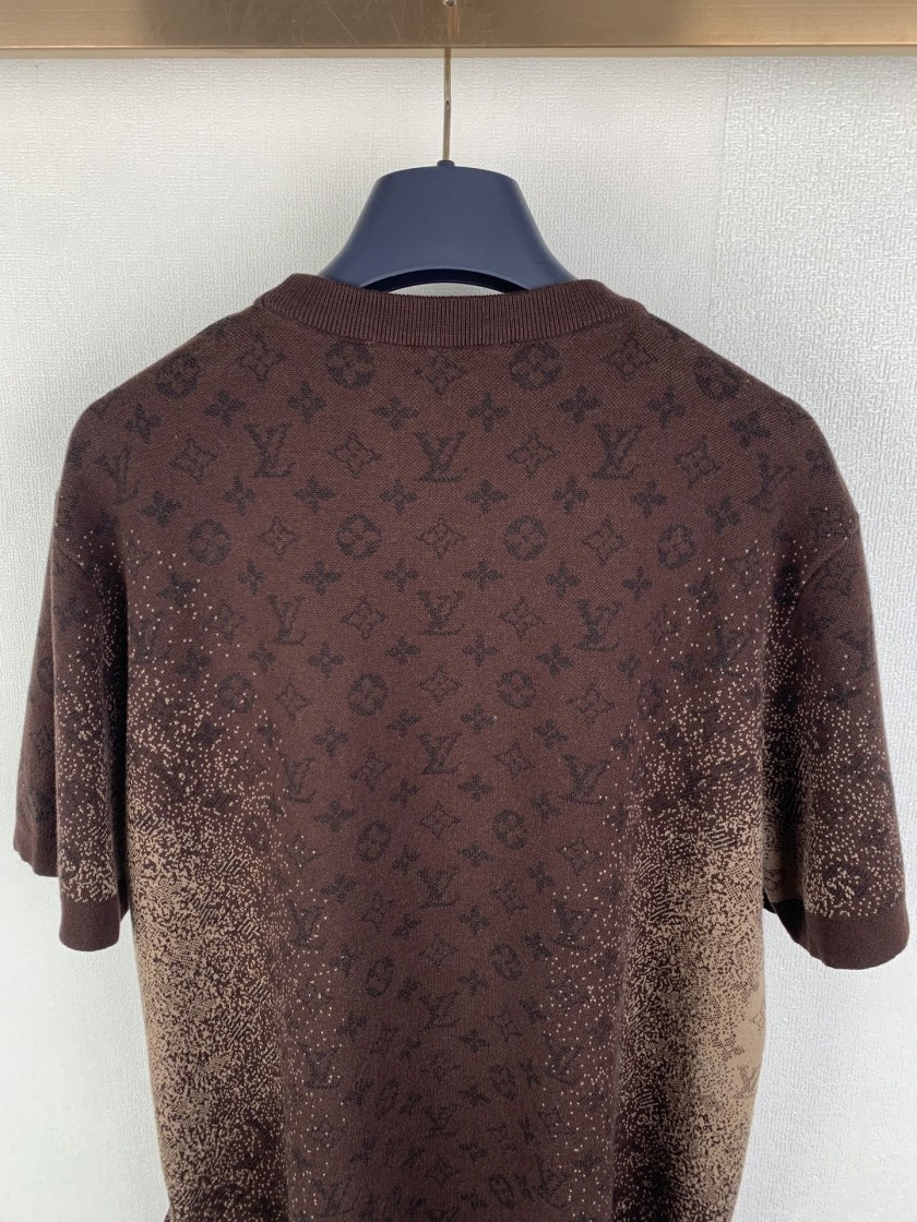 ルイヴィトン  メンズ レディース　ニット 半袖Tシャツ