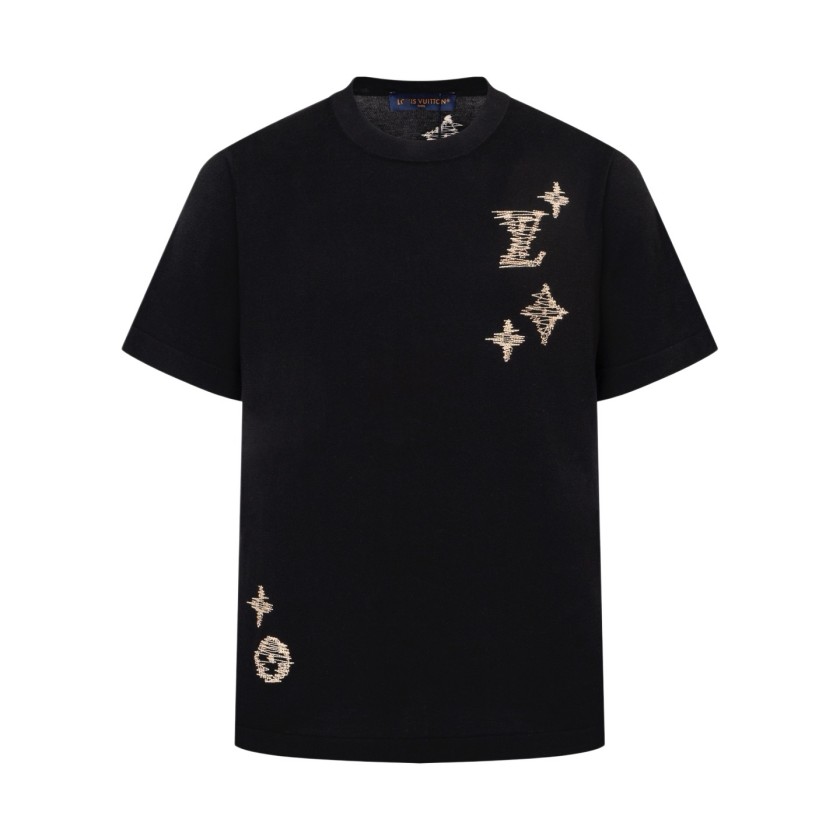 ルイヴィトン メンズ レディース　ニット 半袖Tシャツ