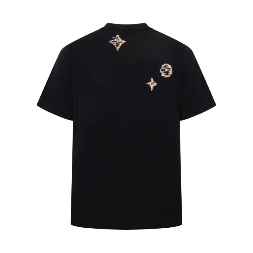 ルイヴィトン メンズ レディース　ニット 半袖Tシャツ
