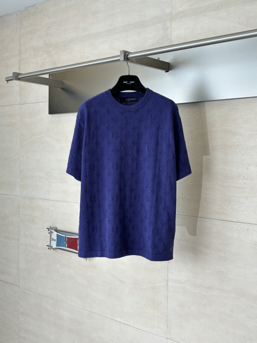 ルイヴィトン メンズ レディース　ニット 半袖Tシャツ