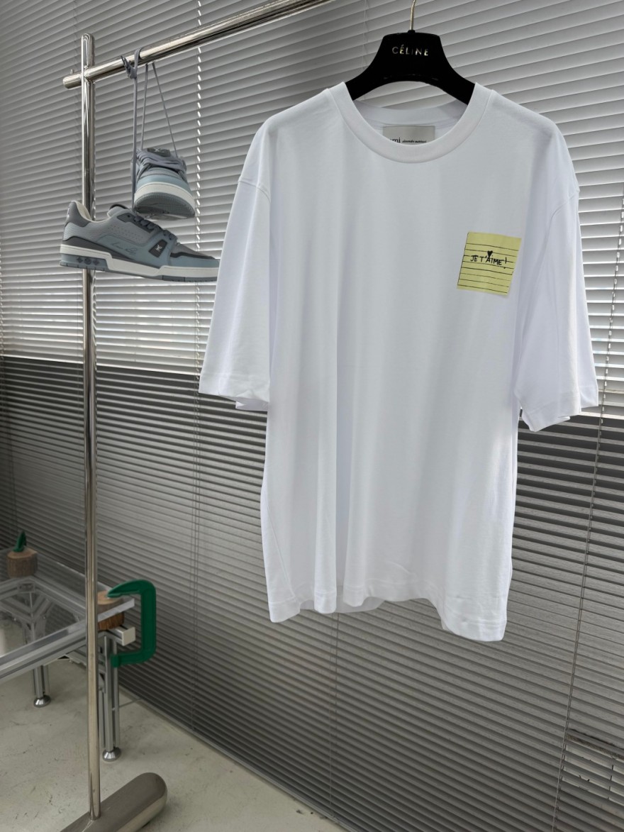 【アミ】メンズ レディース 半袖Tシャツ aat23457