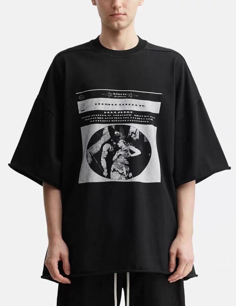 【リックオウエンスタイプ】メンズ レディース 半袖Tシャツ aat23646
