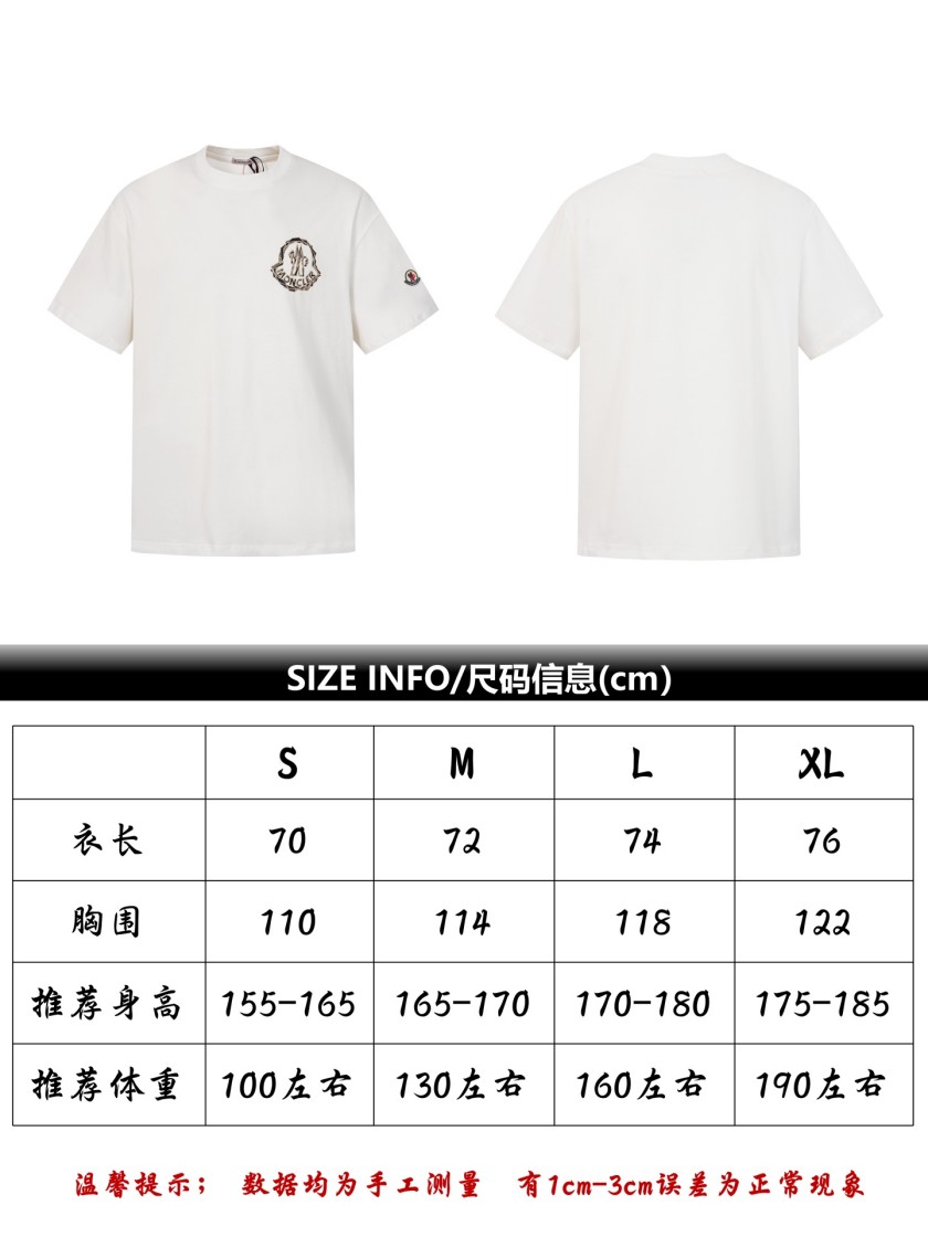 【モンクレールタイプ】メンズ レディース 半袖Tシャツ aat23693